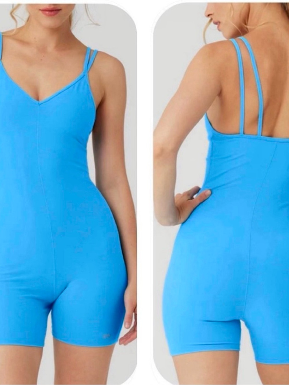 Alo Yoga XXS blue Alosoft Suns Out Romper Onesie